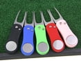 thumbnail image 4 of Soidarity Tenedor de Golf de acero inoxidable, marcador de bola de reparación verde, removedor de tono, juego de práctica de horquilla, herramientas de Golf Rosado Soidarity OD003033-05B, 4 of 6