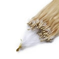 thumbnail image 4 of MY-LADY Blonde Micro Loop Ring 100% Remy Human Hair Extensions Thick Invisible Nano Beads Micro Link Hairpiece 50S 1G, 4 of 10