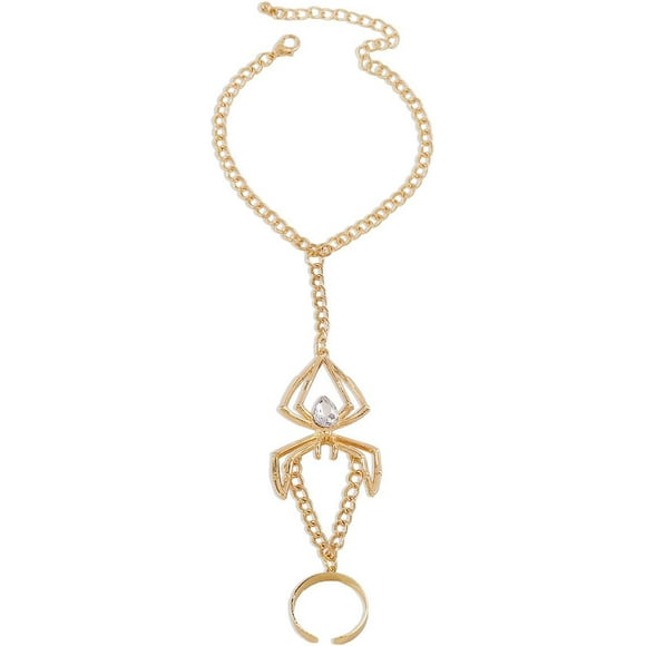 Hand Chain Ring Bracelet Hand Chain Punk Bracelet Hand Chain Bracelet Gothic Chain Butterfly Bracelet Gold Chain Bracelet Hand Jewelry For Women[J6448]