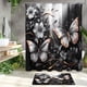 thumbnail image 3 of Set de decoración de baño Litabel, diseño de mariposas negras con estampado floral, 4 unidades, 3 of 6
