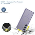 thumbnail image 2 of for Samsung Galaxy S24 Case Translucent Magnetic Compatible with Magsafe Charger, Cute Thin Slim Anti-Yellow Acrylic, Hybird Hard Plastic & Silicone Girly Phone Case for Women Men, Purple, 2 of 4