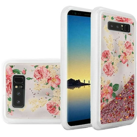 Fashion Note (Samsung Galaxy Note 8 case by Insten Luxury Quicksand Glitter Liquid Floating Sparkle Bling Fashion Phone Case Cover for Samsung Galaxy Note)