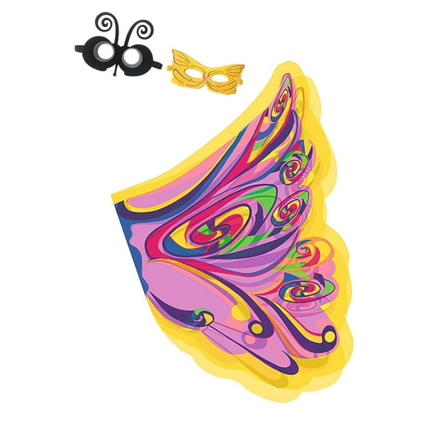Ala de mariposa para niñas, alas de hada para usar en el Día del Niño. Multicolor