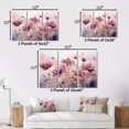 thumbnail image 4 of Designart "Purple delicate Blooms II" Abstract Botanicals Metal Wall Art Set, 4 of 5