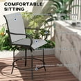 thumbnail image 5 of Gray Color 360° Swivel - Footrest for Comfort - Balcony Lounging - Breathable Outdoor Bar Stools, 5 of 5