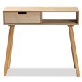thumbnail image 4 of Baxton Studio Elwyn Table Console 1 Tiroir en Bois Fini Brun Clair Moderne, 4 of 10