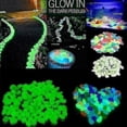 thumbnail image 2 of 100pcs Luminous Stones Glow In The Dark Pebbles Glowing Stones Compatible With Outdoor Walkways Home Garden, 2 of 4