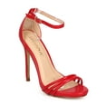 thumbnail image 1 of New Women Liliana Asuka-11 Leatherette Open Toe Strappy Minimal Stiletto Sandal, 1 of 5