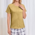 thumbnail image 5 of Chemo Port Shirts for Women Short Sleeve Tear Away Shirts with Drain Pockets Rotator Cuff Tops Shoulder Surgery Shirts for Women Chemo Port Adaptive Cloth, 5 of 8