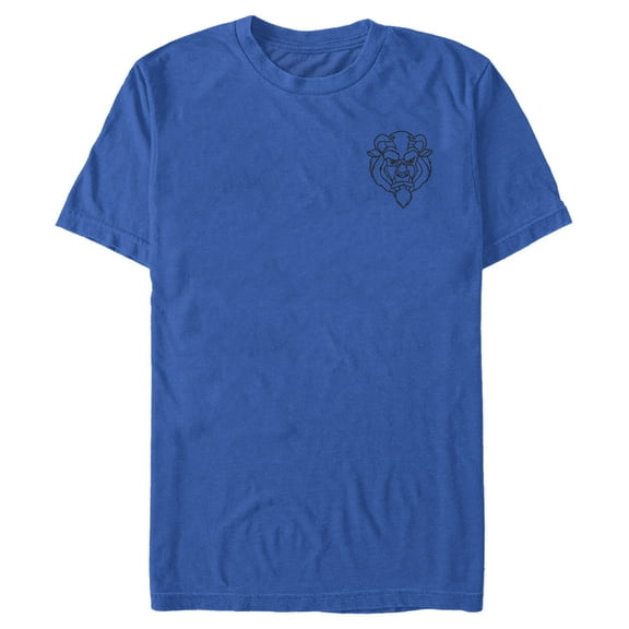 Men's Beauty and the Beast Small Beast Outline Logo Graphic T-Shirt