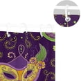 thumbnail image 5 of Coolnut Mardi Gras Shower Curtain Bathroom Decor Watercolor Shower Curtain Sets Fabric Cloth Bathroom Curtains with Hooks 60x72 Inch, 5 of 6