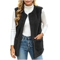 thumbnail image 2 of Women's Plus Size Vest Fleece Loose Fit Hoodless Sleeveless Casual Vest with Pockets for Layering & Daily Wear, 2 of 8