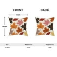 thumbnail image 2 of Fall Pillow Covers 18x18 Set of 2, Maple Leaf Pattern Fall Decorative Throw Pillows Linen Autumn Thanksgiving Decorations Farmhouse Cushion Pillow Covers for Sofa Couch Outdoor Decor, 2 of 6