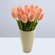 thumbnail image 2 of Tulipanes artificiales de tacto real, flores de tulipán de imitación para decoración de bodas, fiestas, balcones, patios y bares (champán), 2 of 5