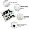 thumbnail image 4 of Funny Cat Gifts, Black Cat Mom Gifts, Funny Quote It’s Not Cat Hair It’s Kitty Glitter  Linen Throw Pillow Cover, Cat Gifts for Cat Lovers, Cat Gifts for Women, 4 of 6
