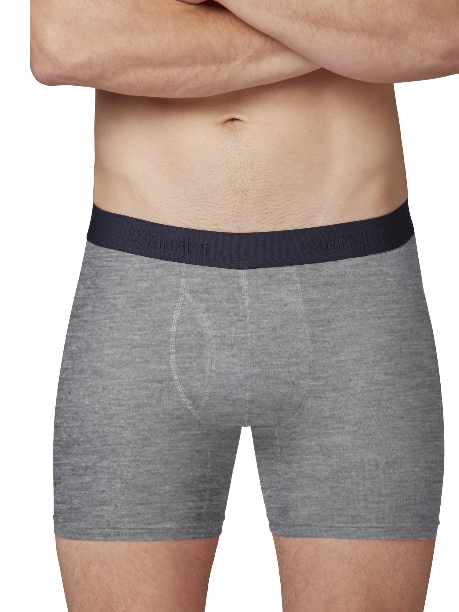Wrangler Men's Cotton Stretch Boxer Brief Set, Boxer Briefs Underwear for Men, S, 6 Pack