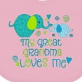 thumbnail image 4 of Inktastic My Great Grandma Loves Me Cute Elephants Boys or Girls Baby Bib, 4 of 4