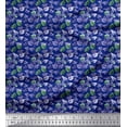 thumbnail image 1 of Soimoi Crepe Silk Fabric Leaves Leaves Printed Craft Fabric by The Yard 42 Inch Wide, 1 of 3