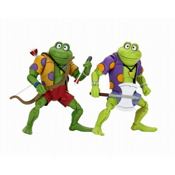 Teenage Mutant Ninja Turtles Genghis & Rasputin Frog Figure Set 2021 NECA 54173