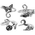thumbnail image 1 of KAKOWELY 4pcs Sewing Knitting Rings Decorative Finger Rings Delicate Knitting Crochet Rings Fashion Knitting Rings,0.79"X0.79"X0.59", 1 of 5