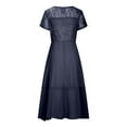 thumbnail image 5 of Wedding Dresses Womens Wedding Dress Women Elegant Short Sleeve Lace Dress Maxi Dress with Asymmetrical Hem for A Evening Outfit, 5 of 6