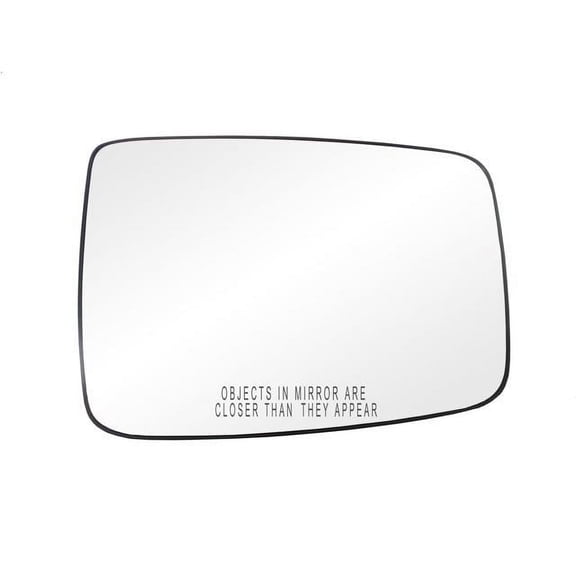 80244 - Fit System Passenger Side Non-heated Mirror Glass w/ backing plate, Dodge Ram Pick-Up 1500 09-18, Ram Pick-Up 2500, 3500 10-18, 6 3/ 8" x 9" x 10" (w/ o auto dimming, w/ o towing pkg)