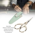 thumbnail image 4 of Embroidery Scissors with Leather Cover, Ergonomic Design Lightweight and Compact Sewing Knitting Threading Scissors for Crafts Light Green, 4 of 7