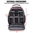 thumbnail image 3 of USA Gear Digital Camera Backpack (Red) with Customizable Accessory Dividers, Weather Resistant Bottom, Comfortable Back Support, 3 of 9