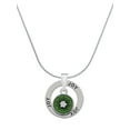 thumbnail image 1 of Delight Jewelry Silvertone 3-D Green Enamel Kiwi Joy Ring Charm Necklace, 18", 1 of 4