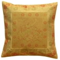 thumbnail image 3 of DK Homewares Boho Decorative Accent Throw Pillow Covers 16x16 Inch Brocade Jacquard Elephant Ethnic Square Sofa Cushion Covers (Size - 40x40 cm ; Color: Cream & Gold ) - Set of 4 Pcs (Cover Only), 3 of 3