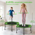 thumbnail image 4 of Soozier Trampoline de Rebond 45 Pouces pour Adultes avec Poignée Réglable à 3 Niveaux, 4 of 10