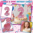 thumbnail image 2 of Birthday Number Candle, Party Festival Cake Decoration Candle for Baking Cake Topper for Celebration Event Dessert Table Pink, 2 of 6