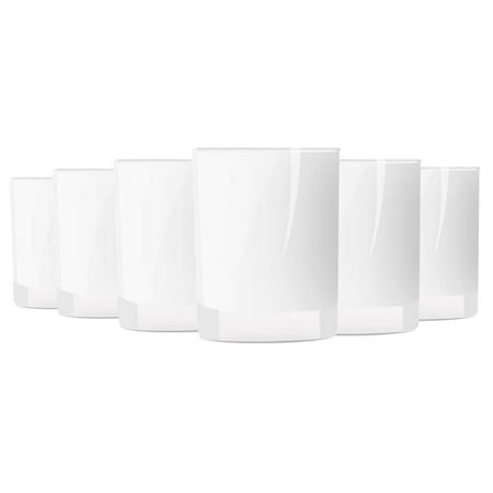 

TableTop King 12 oz Beverage Aristocrat Double Old Fashioned Glasses Round Style Full Accent White Set of 6