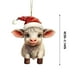 thumbnail image 2 of Decoración Navideña Personalizada, Regalo de Vaca, Adornos Colgantes para Árbol de Navidad, 2 of 4
