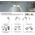 thumbnail image 2 of Kohler Devonshire Bathroom Vanity Light Fixture, Wall Sconce Lighting, Position Facing Up Or Down, Ul Listed, 2 Light, Polished Chrome, 2 of 3