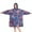 Blue Pioneer Flower, variant on Wearable Oversized Blanket,Blue Floral and Petal Pattern Wearable Blanket Hoodie for Adults,Cozy Hooded Blankets with Super Pockets,Super Warm Fuzzy Pullover for Women & Men