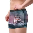 thumbnail image 2 of Uemuo Boat Lighthouse Storm Waves Pattern Men's Boxer Briefs,Trunk Anti-Chafing,Comfortable, Durable, and Stylish Underwear-, 2 of 9