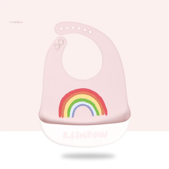Fiudx Babero para Bebé, Material Suave a Prueba de Aceite, Diseño Fácil de Limpiar, Estampados Bonitos, Cuello Ajustable Según El Crecimiento, Apto para Comer, Dibujar, Viajar, Unisex, Apto para Bebé