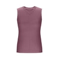 thumbnail image 4 of Womens Fashion Short Sleeve Tee New Tank Tops for Women Casual V Neck Ribbed Knit Tank Tops Loose Sleeveless Basic T-Shirt Lightweight Summer Breathable Camisole ,XS, 4 of 4