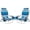 Blue, variant on SUNSPIRE Backpack Beach Chairs for Adults 2PK Lightweight 5-Position Adjustable Folding Portable Camping with Cup Holder Outdoor Multi Stripes