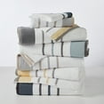 thumbnail image 6 of Luxurious Soft Cotton Decorative 6 Piece Towel Set, Eucalyptus / Grey, 6 of 6