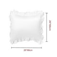 thumbnail image 4 of Unique Bargains 2-Piece Satin Ruffled Edge Pillowcases, Euro, White, 4 of 7