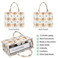 thumbnail image 2 of Pioneer Flower Floral Print Pattern Large Capacity Fashion Luxury Tote Handbag, Laptop Compatible Daily Work Bag, 15.7"x13"x5.1", 2 of 5