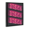 thumbnail image 4 of Stupell Industries Pink Disco Neon Lights Typography Painting Black Floater Framed Art Print Wall Art, 17 x 21, 4 of 10