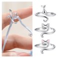 thumbnail image 2 of Anillos de Tensión para Tejer Btafrte Anillo Dedo Ganchillo 3 Uds Ajustable en Forma de Gato Mujer, 2 of 9