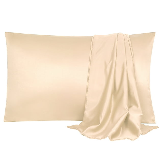 Unique Bargains Luxury Satin Pillowcase Cool Silk Pillow Case Cover