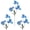 Light blue, variant on 3Pieces Bright Grape Irises Silk Flower Faux Floral Stems Flexible Blossomy Arrangement For Table Decors
