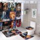 thumbnail image 1 of La guerra de las galaxias-theme 4-Piece Shower Curtain Set with Rugs, Waterproof Bathroom Decor Set Includes Bath Mat, U-Shaped Rug, Toilet Lid Cover and Curtain with Hooks, 1 of 6