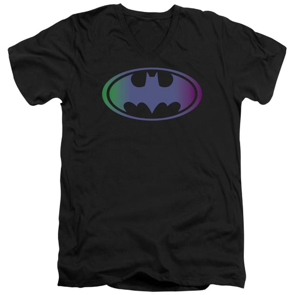 Batman - Gradient Bat Logo - Slim Fit V Neck Shirt - X-Large