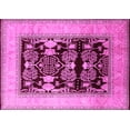 thumbnail image 1 of Ahgly Company Machine Washable Indoor Rectangle Oriental Pink Industrial Area Rugs, 7' x 9', 1 of 4